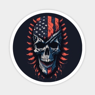 American Skull Magnet